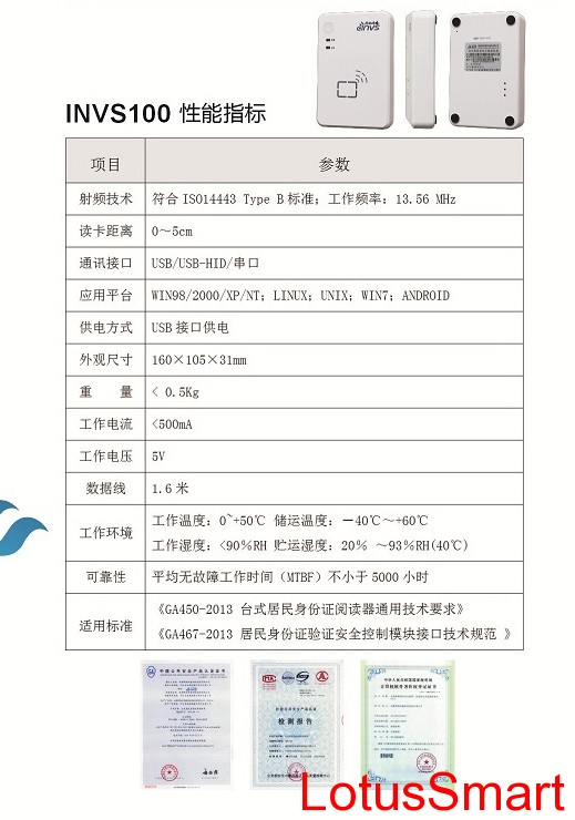 手機開戶專用身份證閱讀器